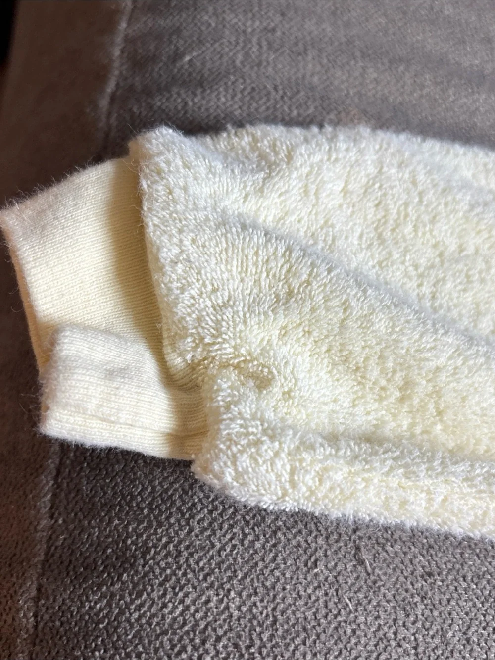 Carter's Cream Terry Footed One-Piece with Duck Embroidery